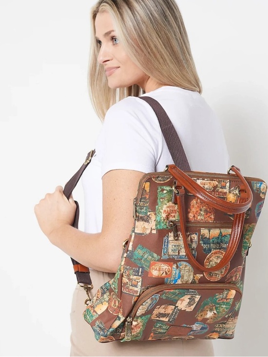 NWT - Patricia Nash Coated Canvas Trapani Convertible Backpack main image 12
